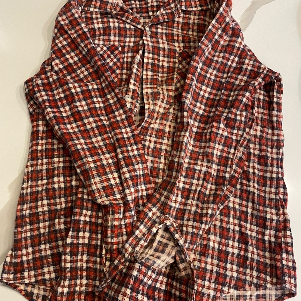 Red and White Plaid Shirt